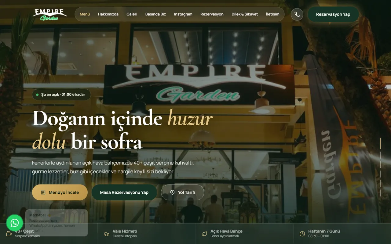 Empire Garden web sitesi